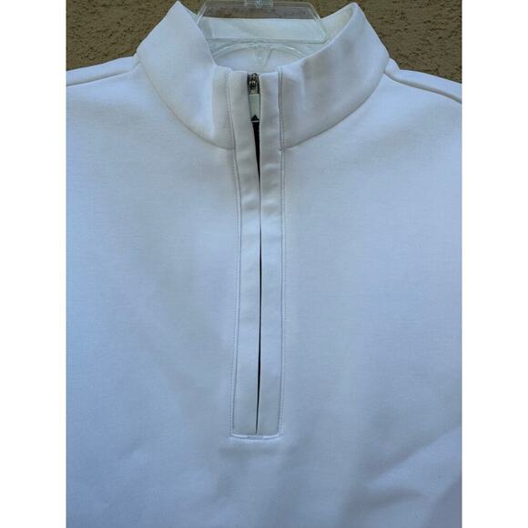 Adidas Quarter Zip Golf Pullover White Medium NWT - Picture 4 of 7